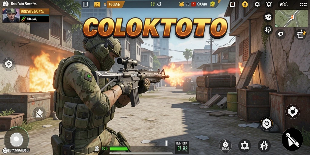Tampilan antarmuka pertempuran COLOKTOTO yang mendebarkan dan dinamis.