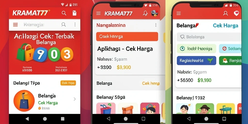 Antarmuka KRAMAT77 menampilkan fungsi Cek Harga dengan jelas dan mudah.