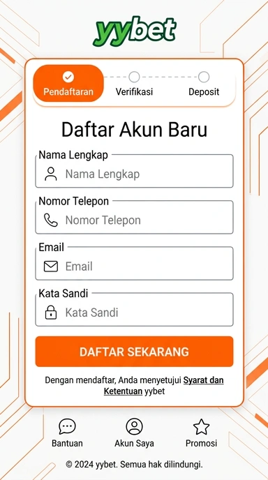 Tampilan halaman daftar yybet