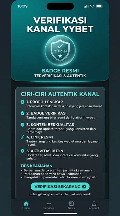 Tampilan kanal resmi yybet